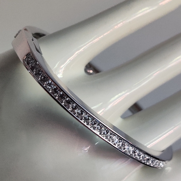 Swarovski Swan Mark Hinged Clamp Bracelet - Picture 4 of 16